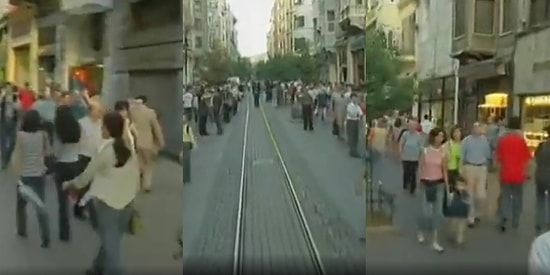O Eski Halinden Eser Yok Şimdi: 1995 Yılında İstiklal'de Çekilen Video 'Keşke O Günlere Dönebilsek' Dedirtecek