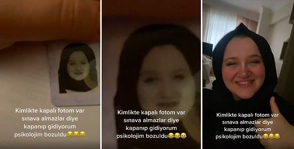 O genç sınava saçlarını kapatarak giderken, benzer durum ve korkuyu yaşayan onlarca kişi de TikTok'ta paylaşılan videonun altında yaşadıklarını anlattılar...