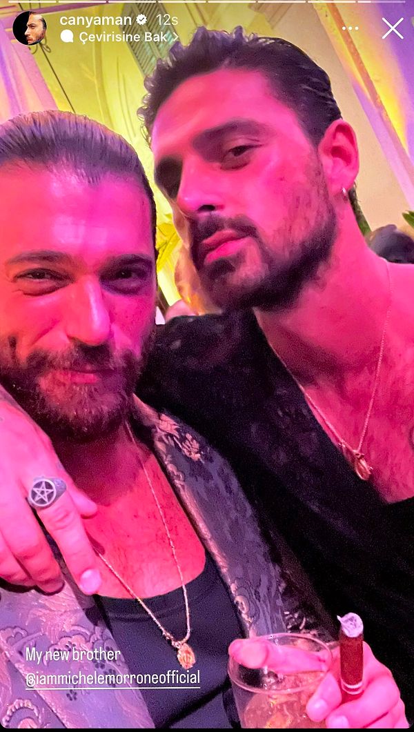 Can Yaman ve Michele Morrone gece boyunca birçok paylaşım yaparken Yaman yeni kankitosunu da herkese ilan etti.