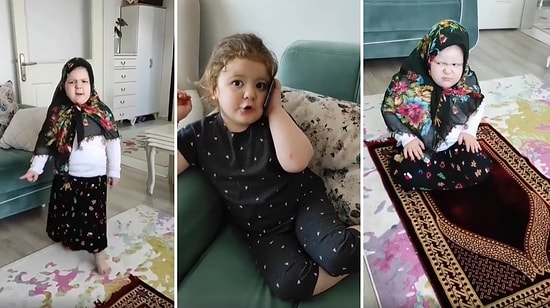 Telefonla Konuşarak Namaz Kılan Anneyi Merakta Bırakan Ufaklığın Oscarlık Performansına Hayran Kalacaksınız