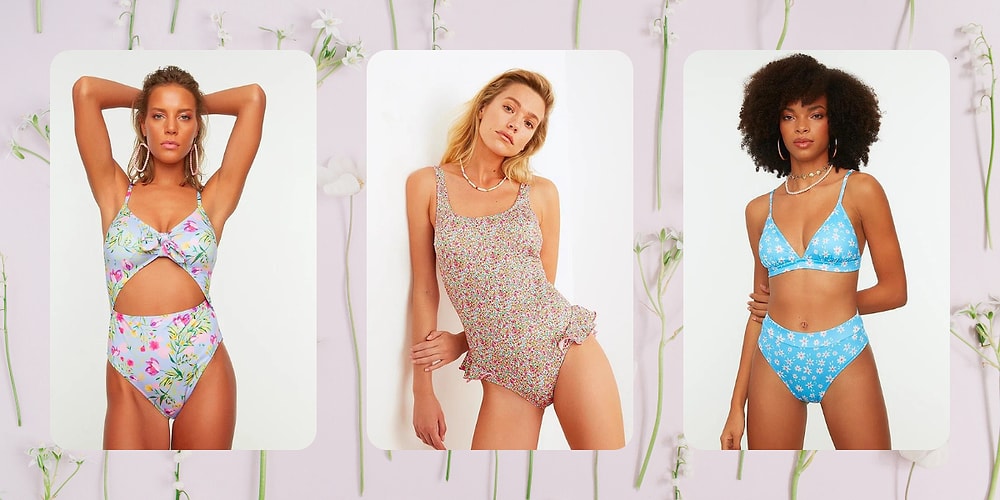 Plajda Cıvıl Cıvıl Olmanızı Sağlayacak Çiçekli Bikini Mayo Modelleri