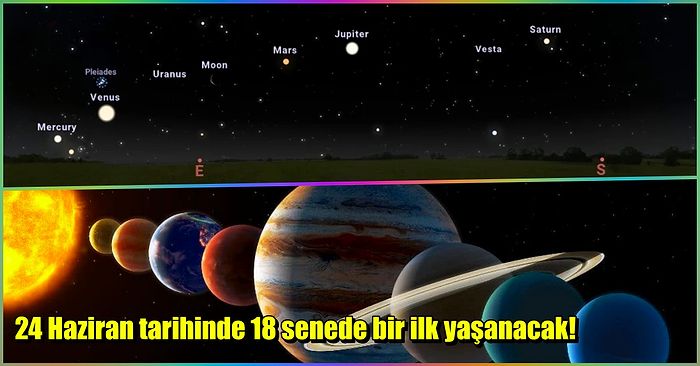 24 Haziran’da 18 Yılda Bir Gerçekleşen Gezegen Hizalanması Yaşanacak! Peki, Burçlar Nasıl Etkilenecek?