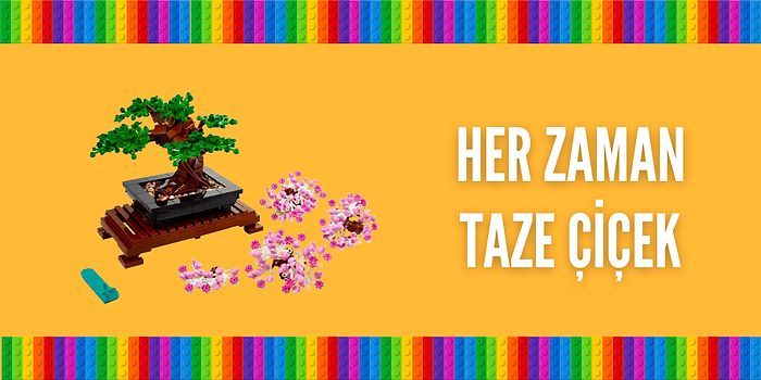 Evinizde Her Zaman Taze Duracak Rengarenk Lego Çiçekler