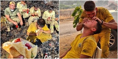 Marmaris'te Çıkan Orman Yangınında Canını Dişine Takıp Çalışan Görevlilerin Saha İçinden Görüntüleri