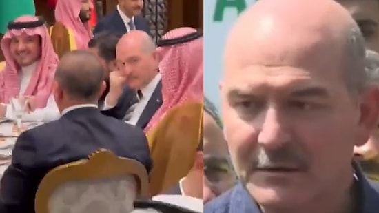 Yangın Bölgesinde 3 Gündür 3-4 Saat Uyuduğunu Söyleyen Soylu, Prens Selman'ın Ziyafetinde Görüntülendi