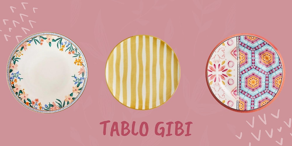Yemek Yemeye Kıyamayacağınız Duvara Asılacak Güzellikte Tabaklar