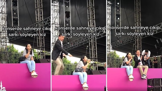 Sahneye Çıkıp Mikrofonla Şarkı Söyleyen Genci İndirmek Yerine Anılar Biriktirmesine Yardım Eden Güvenlik