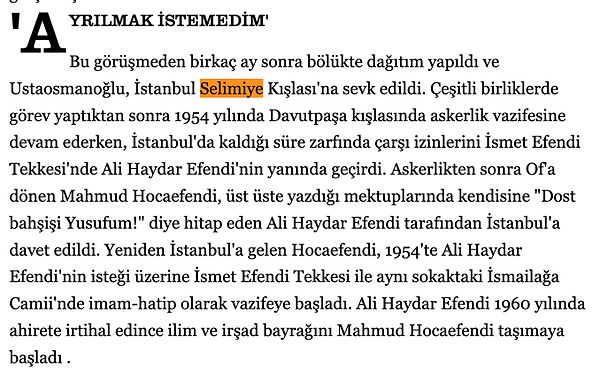 Ustaosmanoğlu'nun askerliğinin bir bölümünü bu kışlada yapması ise soru işaretlerini çoğalttı.