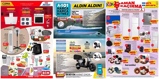 27 Haziran - 3 Temmuz Haftasında A101, BİM ve ŞOK Aktüel Ürünler Listesinde Neler Var?