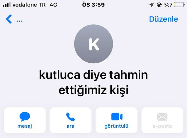 Sonuçta bir tahmin var.