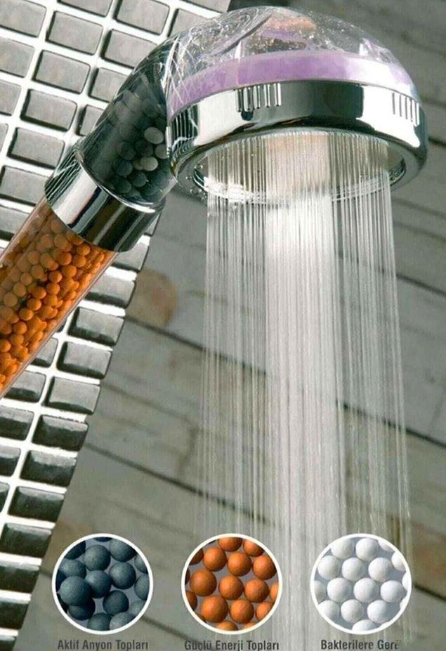 4. Su tasarrufu yapmayı sağlayan kireç önleyici duş başlığı...