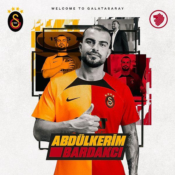 Galatasaray'ın internet sitesinde yer alan açıklamada, "Abdülkerim Bardakcı'ya Galatasaray'a hoş geldin diyor, sarı-kırmızılı forma altında kendisine başarılar diliyoruz." denildi.