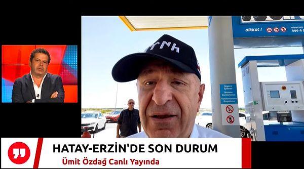 Zafer Partisi'nin kurucusu ve genel başkanı Ümit Özdağ'ın şapkasında ise Göktürk Alfabesi ile Türk yazısı yazıyor...