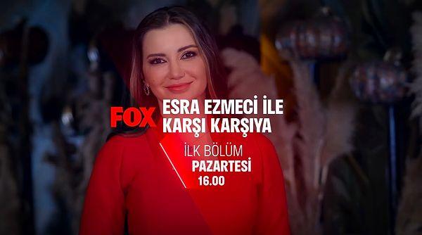 Fox TV'nin yayınladığı, 4 Temmuz tarihinde başlayacak olan Esra Ezmeci ile Karşı Karşıya programının tanıtım videosu kısa sürede büyük bir ilgi gördü.