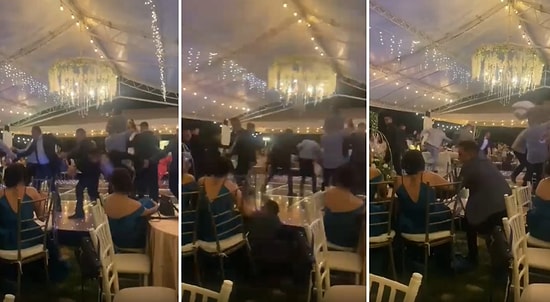 Hızlı Halaya Ayak Uyduramayıp Sahneden Fırlayan Adamın Sandalyeye Çarptığı Acı Dolu Anları