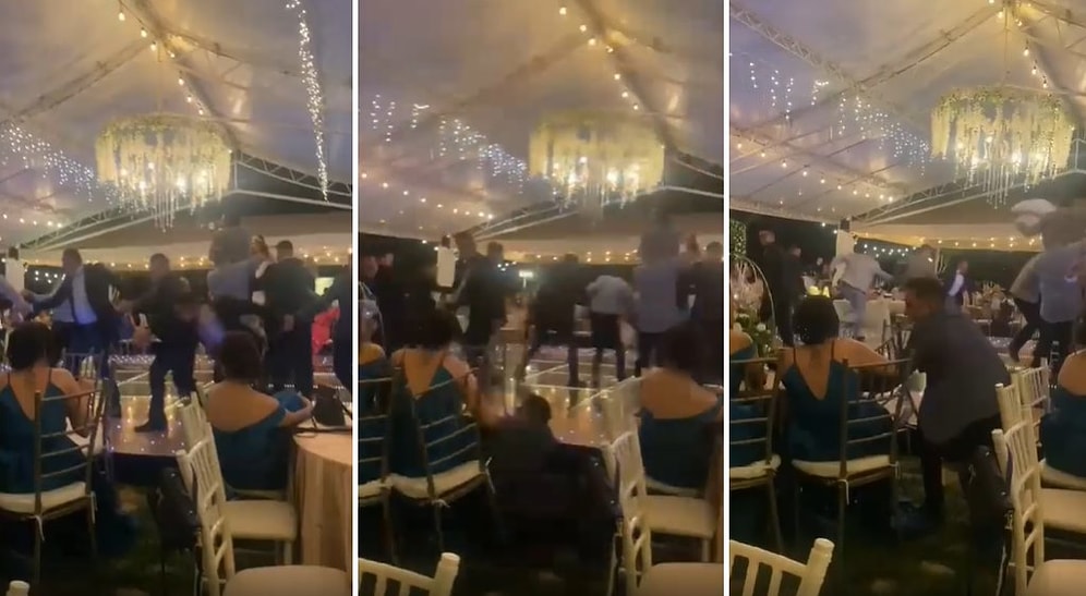 Hızlı Halaya Ayak Uyduramayıp Sahneden Fırlayan Adamın Sandalyeye Çarptığı Acı Dolu Anları