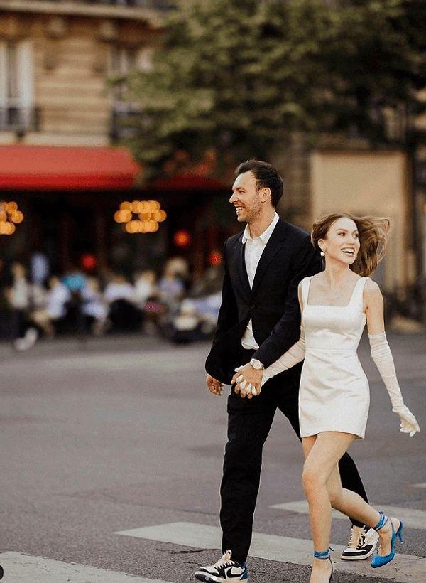 Duygu Özaslan ve Can Maxim Mutaf Paris'te romantik bir nikah töreniyle hayatlarını birleştirmişlerdi.