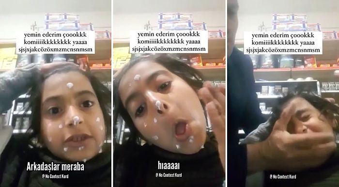 Yüzüne Krem Sürüp Makyaj Videosu Çeken Küçük Kızın Dedesinin Gazabına Uğradığı Can Sıkıcı Anlar