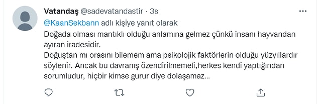 İnsanı hayvandan ayıran iradesidir...