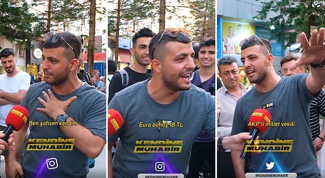 Almanya'da yaşadığını ve şartlarının iyi olduğunu belirten genç, 'Kaldırın o adamı o koltuktan Türkiye eski haline geri dönecek' dedi.