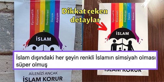 İstanbul'un Birçok Yerine Asılan 'Ailenizi Ancak İslam Korur' Yazılı Afişler Gündem Oldu