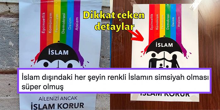 İstanbul'un Birçok Yerine Asılan 'Ailenizi Ancak İslam Korur' Yazılı Afişler Gündem Oldu