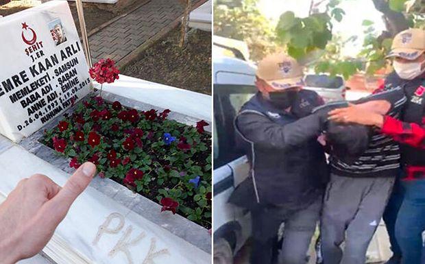 Şehit Mezarlarına 'PKK' Yazan Sanığa Tahliye