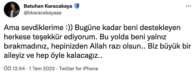 Acun Ilıcalı'nın sözlerinin ardından, şampiyonun belli olmasının hemen ardından da Batuhan sanılandan farklı olarak mektubun sevdiklerine olduğunu söyledi.