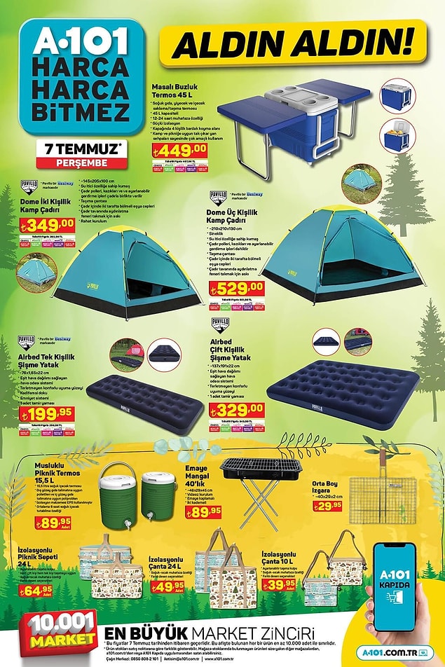 Masalı Buzluk Termos 45 Litre 449 TL.