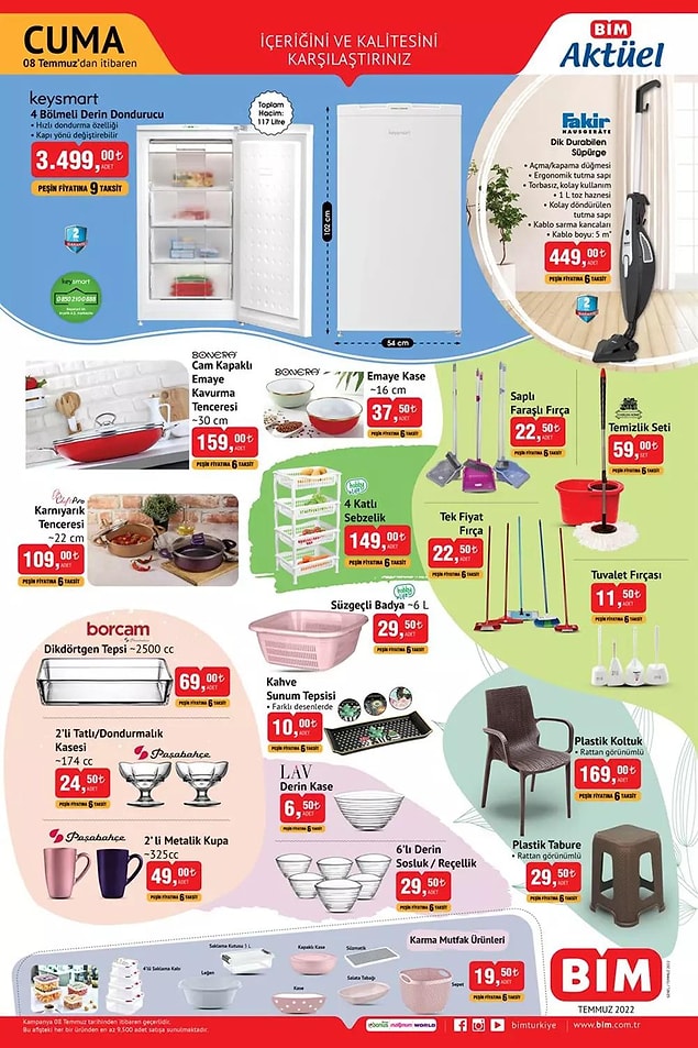 Bonera Cam Kapaklı Emaye Kavurma Tenceresi 30 cm 159 TL.