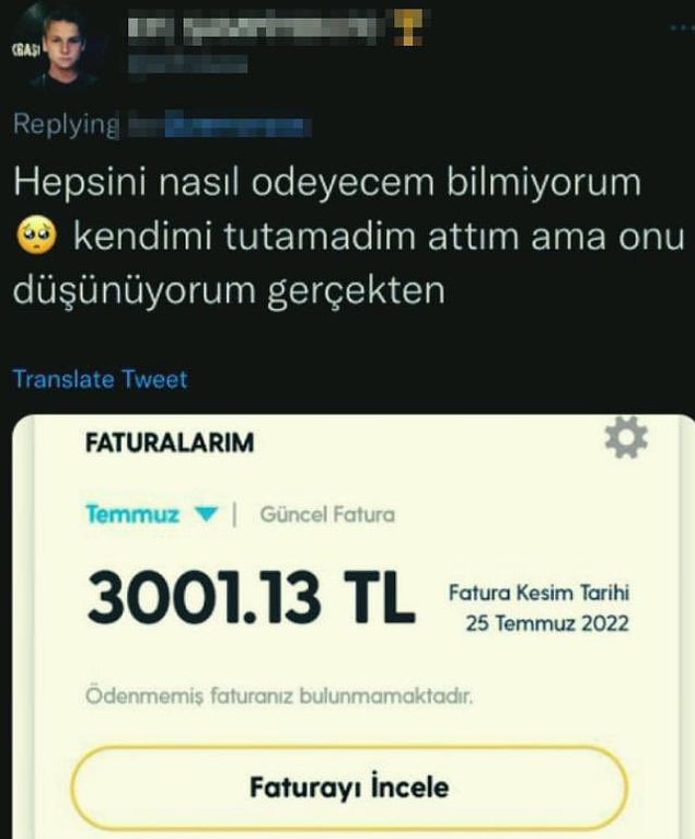 Fatura tutarları ise gözlerimizi fal taşı gibi açtı desek yeridir...