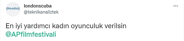 Altın Portakal az kalır yanında 😂