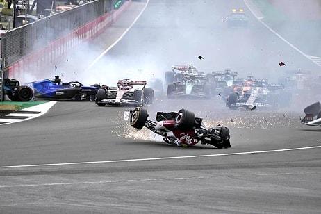 Formula 1'de Korkunç Kaza: Çin Pilot Guanyu Zhou Ters Takla Atıp Metrelerce Sürüklendi