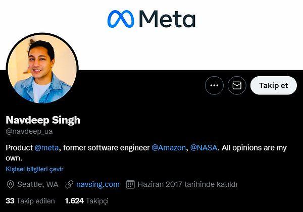 Meta Ürün Müdürü Navdeep Singh yeni alanı duyurdu.
