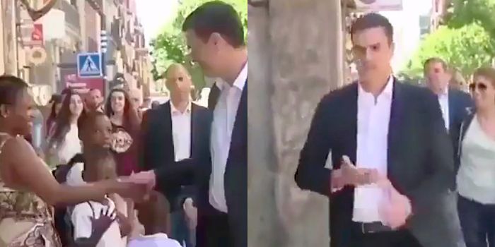 İspanya Başbakanı Pedro Sanchez'in, Siyahi Bir Kadınla Tokalaştıktan Sonra Elini Silkelediği Anlar Gündem Oldu