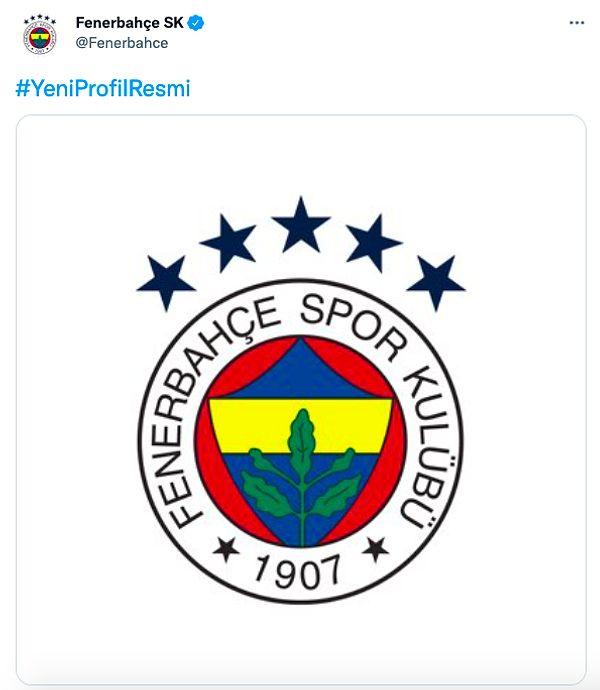 Fenerbahçe son olarak sosyal medya hesaplarındaki profil resmini de değiştirerek 5 yıldızlı logoyu kullanacaklarını duyurmuşlardı.
