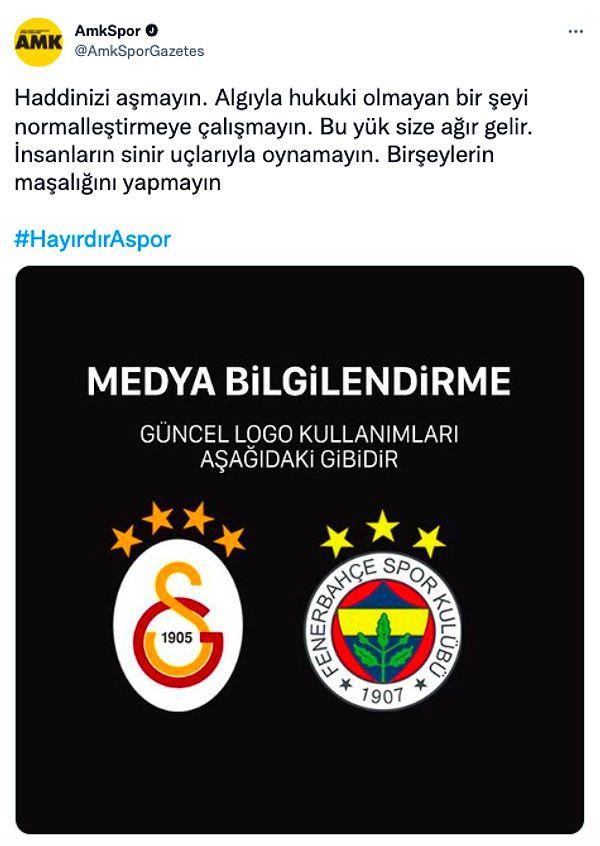 Güncel logo kullanımlı paylaşım yapan Galatasaraylılar, A Spor'a tepki gösterdi.