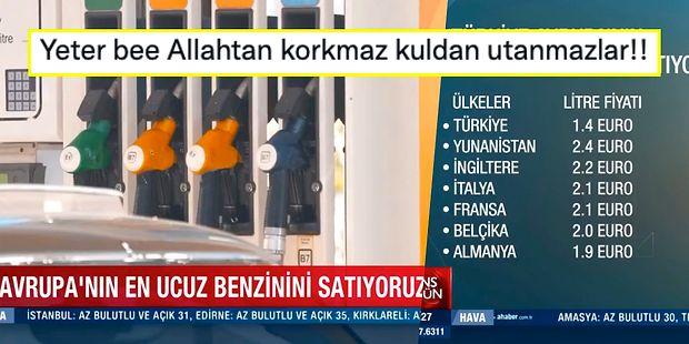 A Haber'de Yayınlanan 'Türkiye Avrupa'nın En Ucuz Akaryakıtını Satıyor' Haberi Vatandaşları Çileden Çıkardı!
