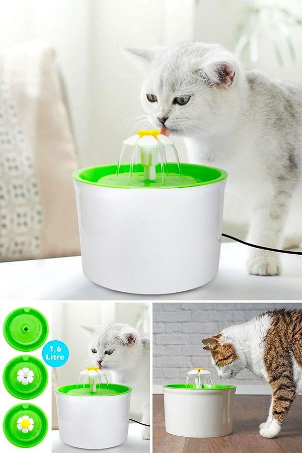 9. Evcil hayvanların su içme isteğini artıran kedi köpek su çeşmesi...