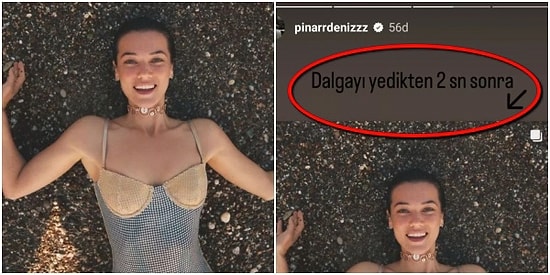 Pınar Deniz'in Sahilden "Dalgayı Yedikten Sonra" Notuyla Paylaştığı Mayolu Pozu Fesatlara Malzeme Oldu