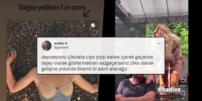 Pınar Deniz'in Denizde Dalga Mücadelesinden Hadise'yi Umursamayan Görevliye Son 24 Saatin Viral Olan Tweetleri