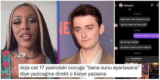 Doja Cat'in Stranger Things Oyuncusu 17 Yaşındaki Noah Schnapp'e Attığı Mesaj Ortalığı Ayağa Kaldırdı