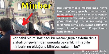 Tepkiler Yükseldi: Konya'daki İmamla İlgili Açıklama Yapan Diyanet, Mihrap ile Minberi Karıştırdı!