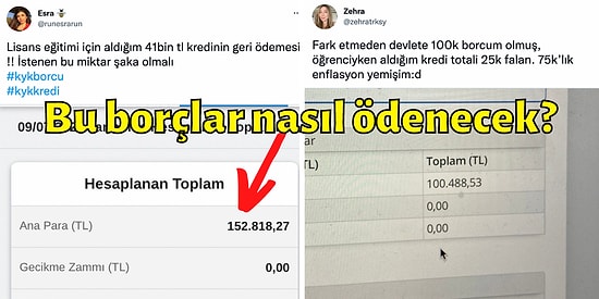 Faizli KYK Borçlarını Paylaşan Kullanıcıların Devlete Ödeyeceği Miktarları Görünce Nutkunuz Tutulacak!