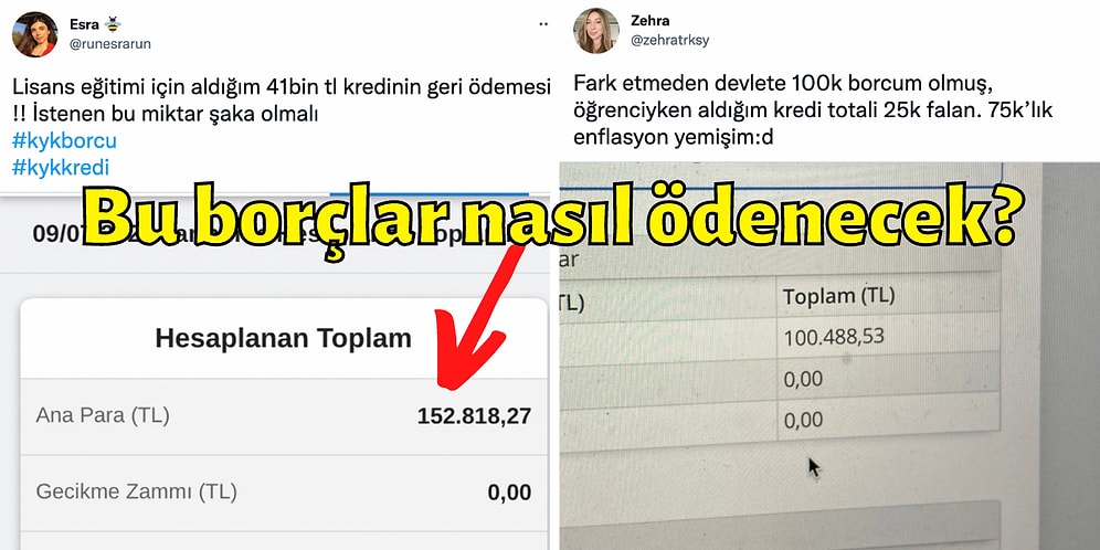 Faizli KYK Borçlarını Paylaşan Kullanıcıların Devlete Ödeyeceği Miktarları Görünce Nutkunuz Tutulacak!