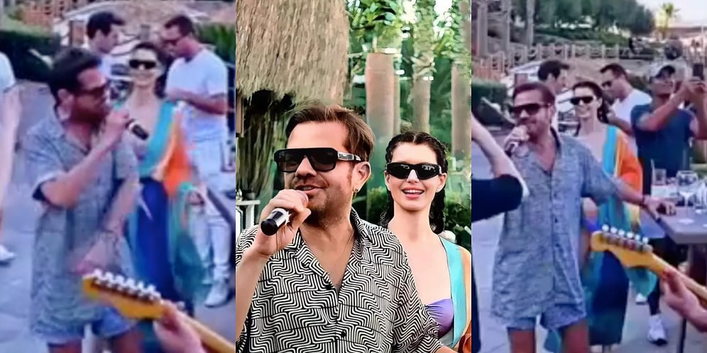 Bodrum'da Eline Mikrofonu Alan Kenan Doğulu 'Doktor ' Şarkısını Söyledi, Eşi Beren Saat Dans Etti