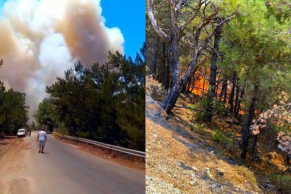 Tedbir amacıyla Datça - Palamutbükü kara yolu trafiğe kapatıldı