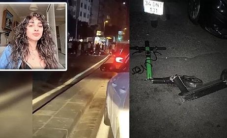 Elektrikli Scooter Kullanırken Arabanın Altında Kalan Dilara Gül'ün Kaza Görüntüleri Ortaya Çıktı