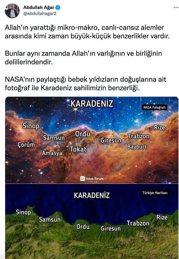 En ilginç yorum ise Abdullah Ağar'dan geldi.