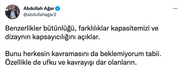 Ağar gelen yorumlara sinirlenmiş olacak ki şöyle bir serzenişte bulundu.